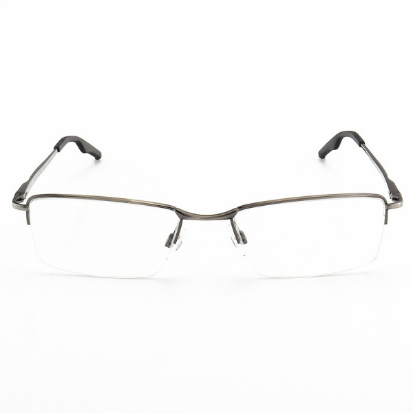 Armação de Óculos Retangular Meio Aro Wingback Grafite